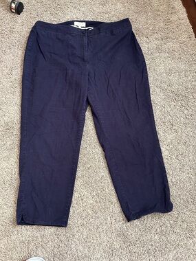 Talbots Navy Straight-Leg Chinos